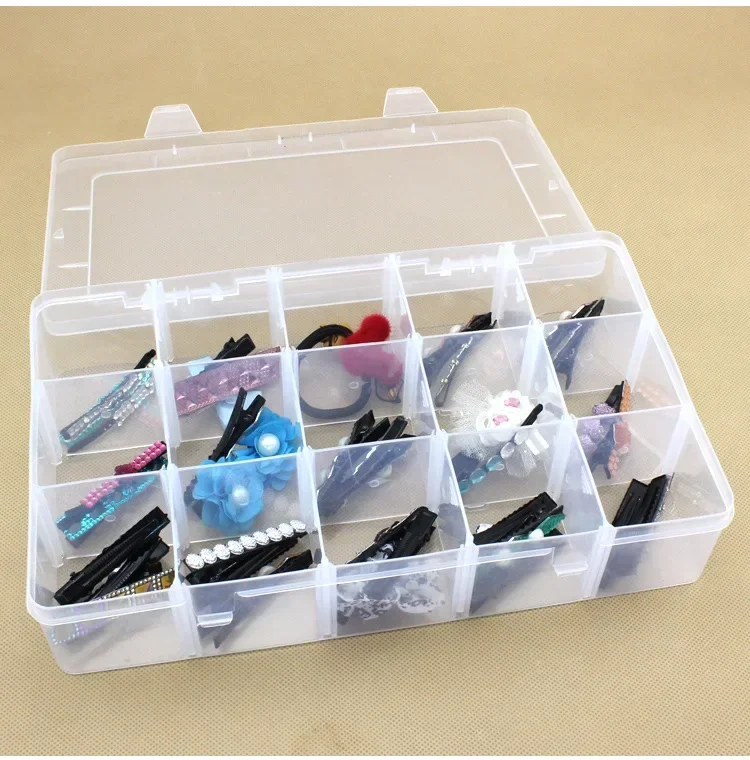 1PC Hot Sale New Practical Adjustable Plastic 36 Compartment Storage Box Case Bead Rings Jewelry Display Organizer JE 0655