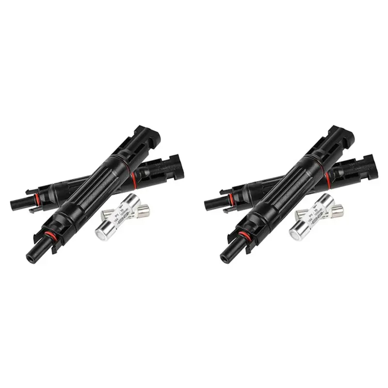 【HOUSEHOLD GOODS】15A 1000V Solar Fuse IP67 Solar Fuse Holder Inline 4 Pieces PV Panel Fuse Male And Female Solar Panel Connector
