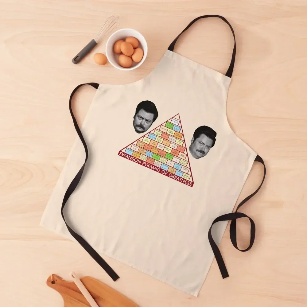 

Ron Swanson Pyramid of Greatness Apron carpenter Goods For Home And Kitchen Kitchen Apron