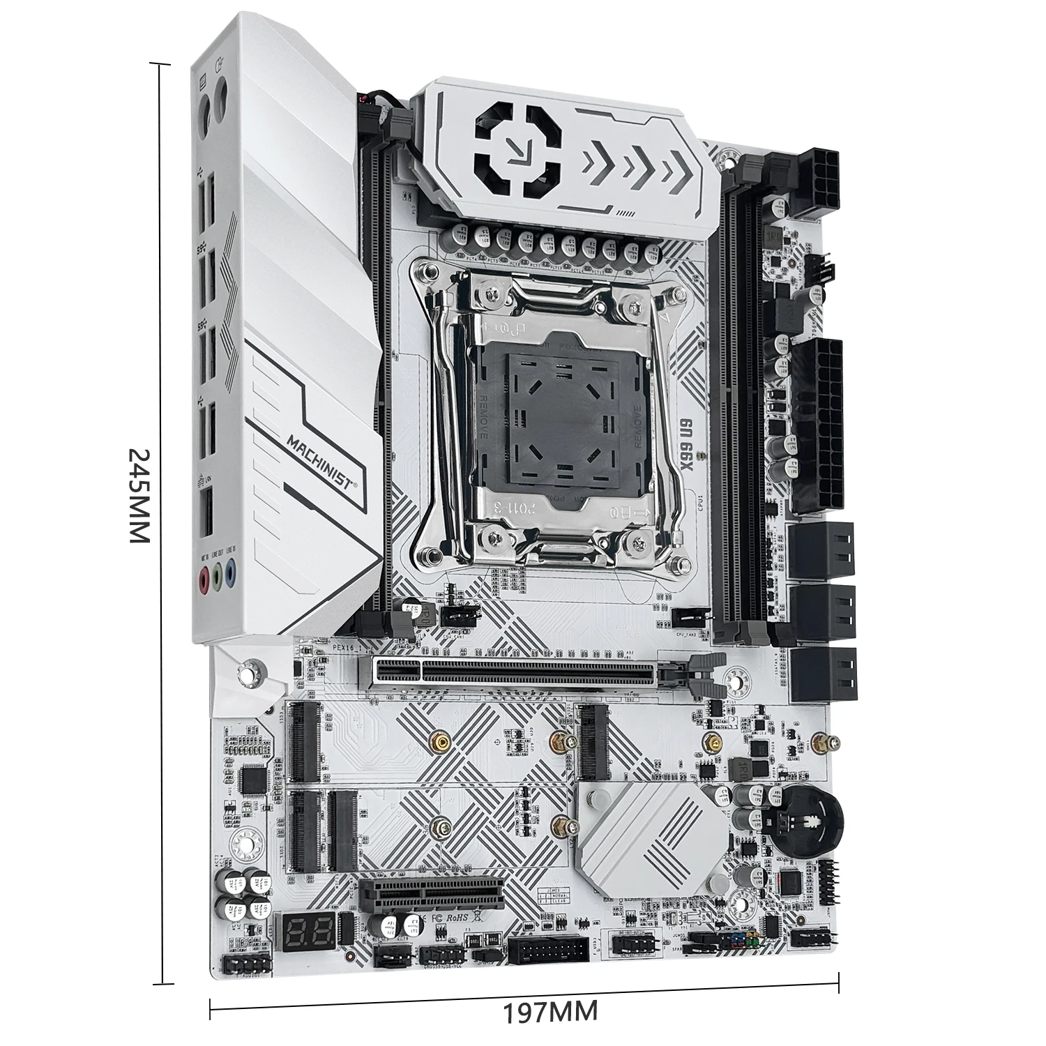 MACHINIST X99 U9 Motherboard Support TPM2.0 LGA 2011-3 Xeon E5 CPU DDR4 RAM C612 Chip with 3*NVME M.2 Slot SATA3.0 White Armor