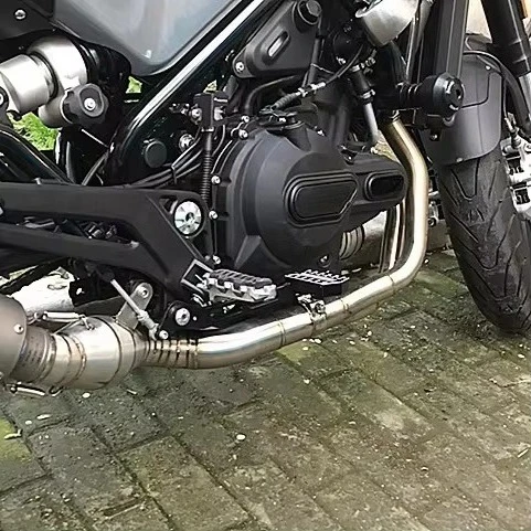 Motorcycle Exhaust System Exhaust Pipe for Leoncino BJ500 Exhaust Header Pipe Titanium Alloy Bend Pipe