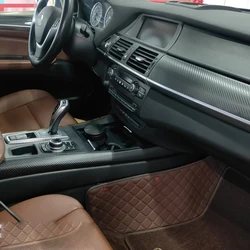 Car interior carbon fiber stickers suitable for BMW X5 E70 2007-2013 center console gear electric window panel anti scratch prot