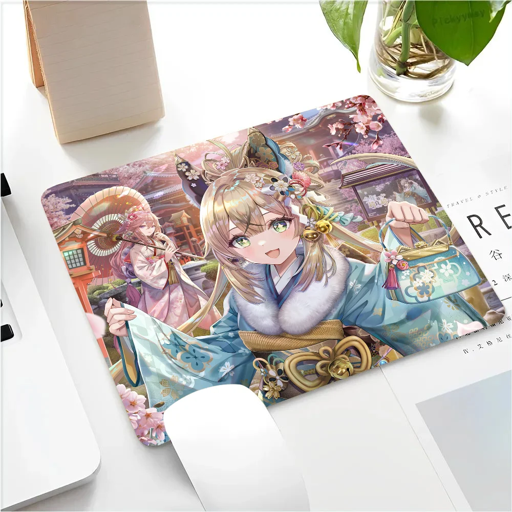 Kirara Genshin Impact Mousepad Small LockEdge Mouse Pad For Gamers Computer Desk Pad Anti-slip Rubber