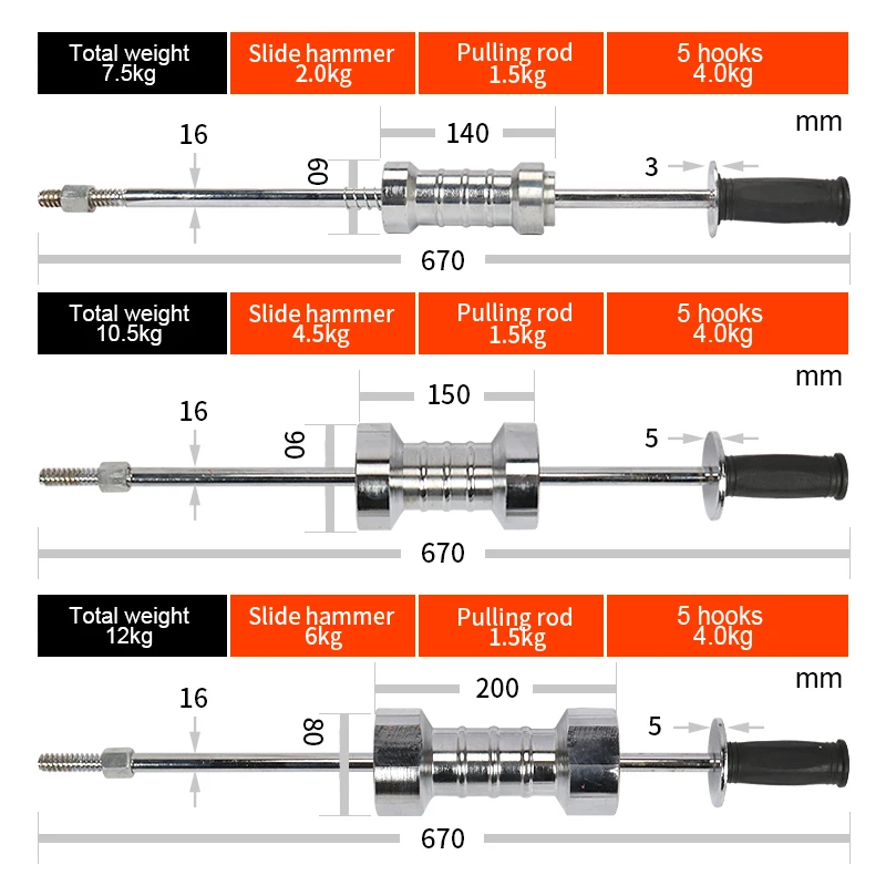 Factory OEM/ODM Auto Body Frame Machine/Auto Repair Tools Auto Body Repair Tools Pull Hammer