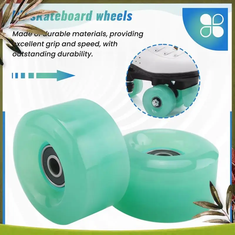 

Reliable-8Pcs 58Mmx32mm,82A Outdoor/Indoor Quad Roller Skate Wheels,PU Wheels Replacements Double-Row Roller Skating Accessories