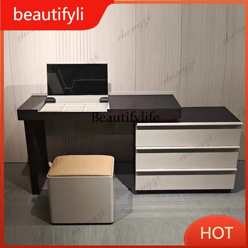 A139 Luxury Italian Dressing Table Storage Black Drawers Europa Dressing Table Modern Drawers Coiffeuse De Chambre Organizer Mak