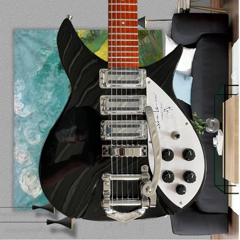 Electric Guitar Black 325 Rosewood Neck HHH Double Shake British Rock Artifact White Protective Board Free Delivery