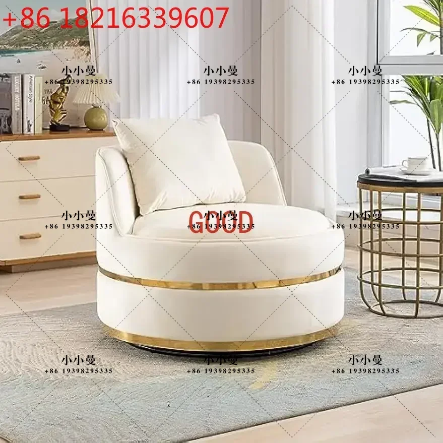 YAO Accent Barrel Chair with Seat Cushion&Pillow Modern Comfy Velvet Upholstery 360 Recliner Sofa Club Chaise Leisure Round Loun