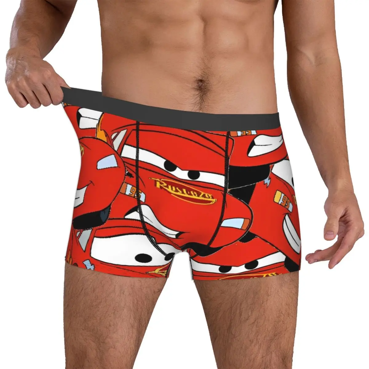 Männer Autos Blitz mcqueen Boxershorts glattes Leben ist eine Autobahn Unterwäsche gedruckt Neuheit atmungsaktive Panite