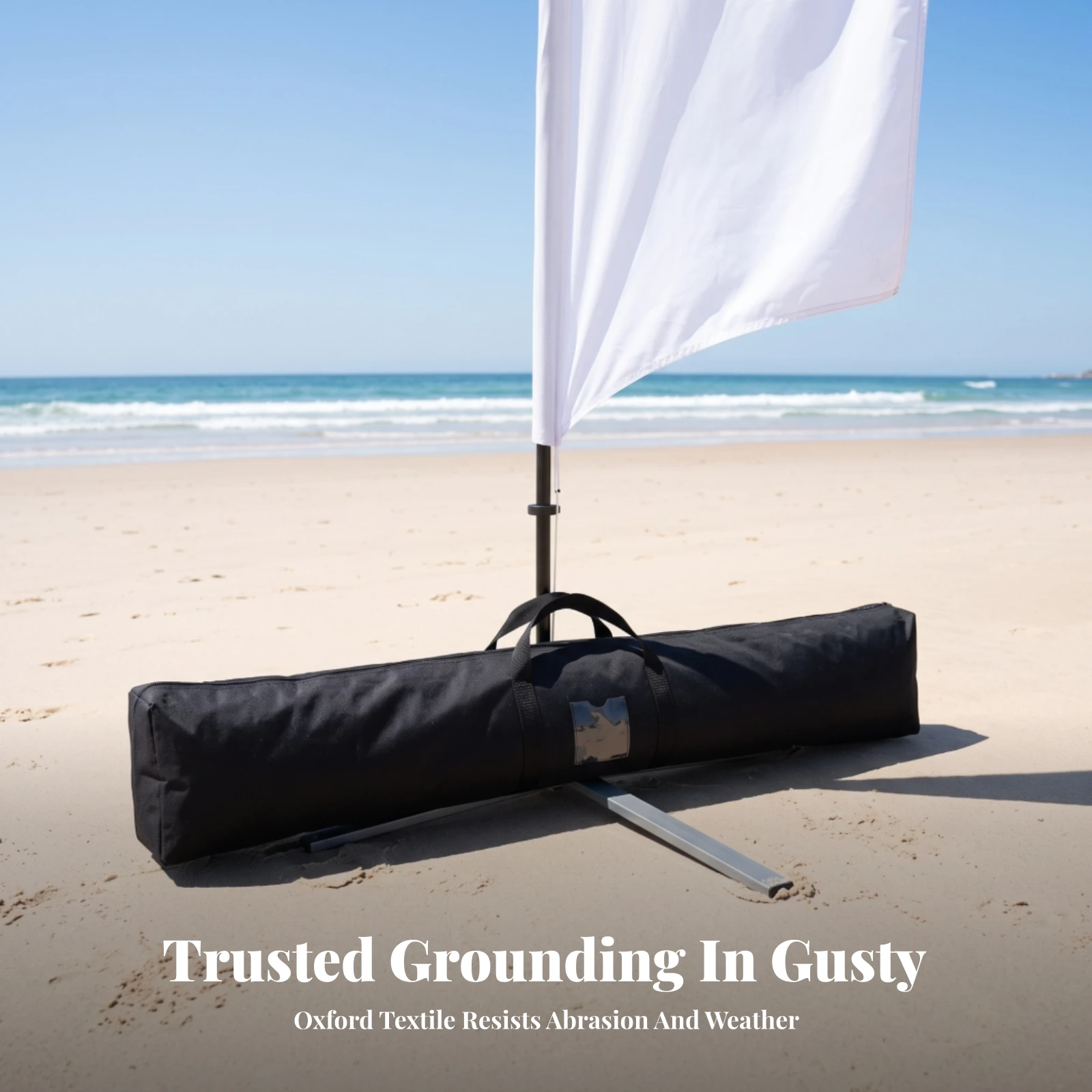 Flag Base Storage Bag Heavy-Duty Carrying Bag with Top Handle Flagpole Carrying and Storage Case Long-Lasting Sturdy
