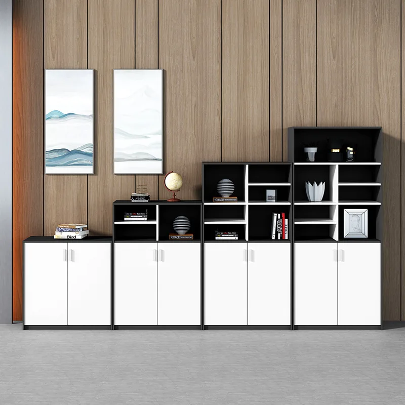 Office Desktop Bookcase Multi-layer Office Wooden File Cabinet Security  Information  Low Cabinet Locker  Cabinet