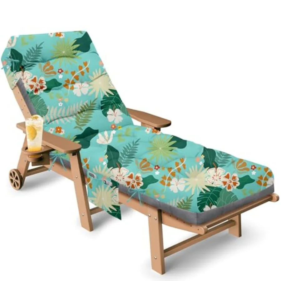 Outdoor Chaise Lounge Chair Cushion 71 x 22 x 4.7 Inch Waterproof Chaise Lounge Cushions Replacement for Outdoor Furniture Thic