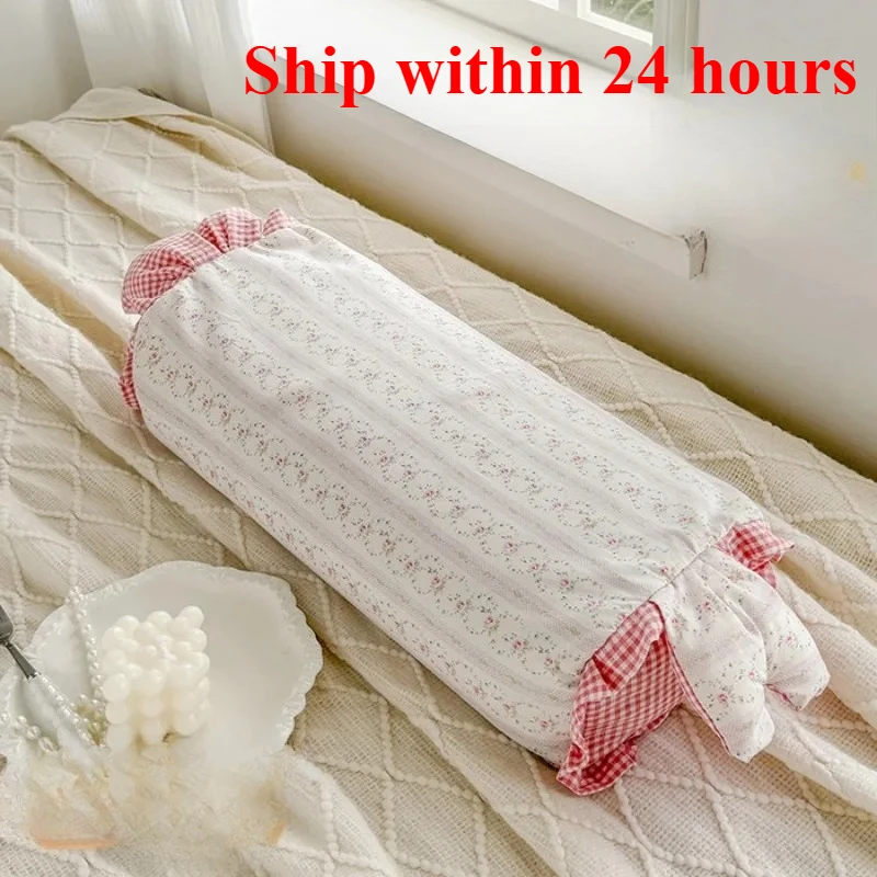 

2025 New Flash Sale Print Candy Bunny Buckwheat Pillow 50x17x10cm One Pillow Cylindrical Cartoon Cute