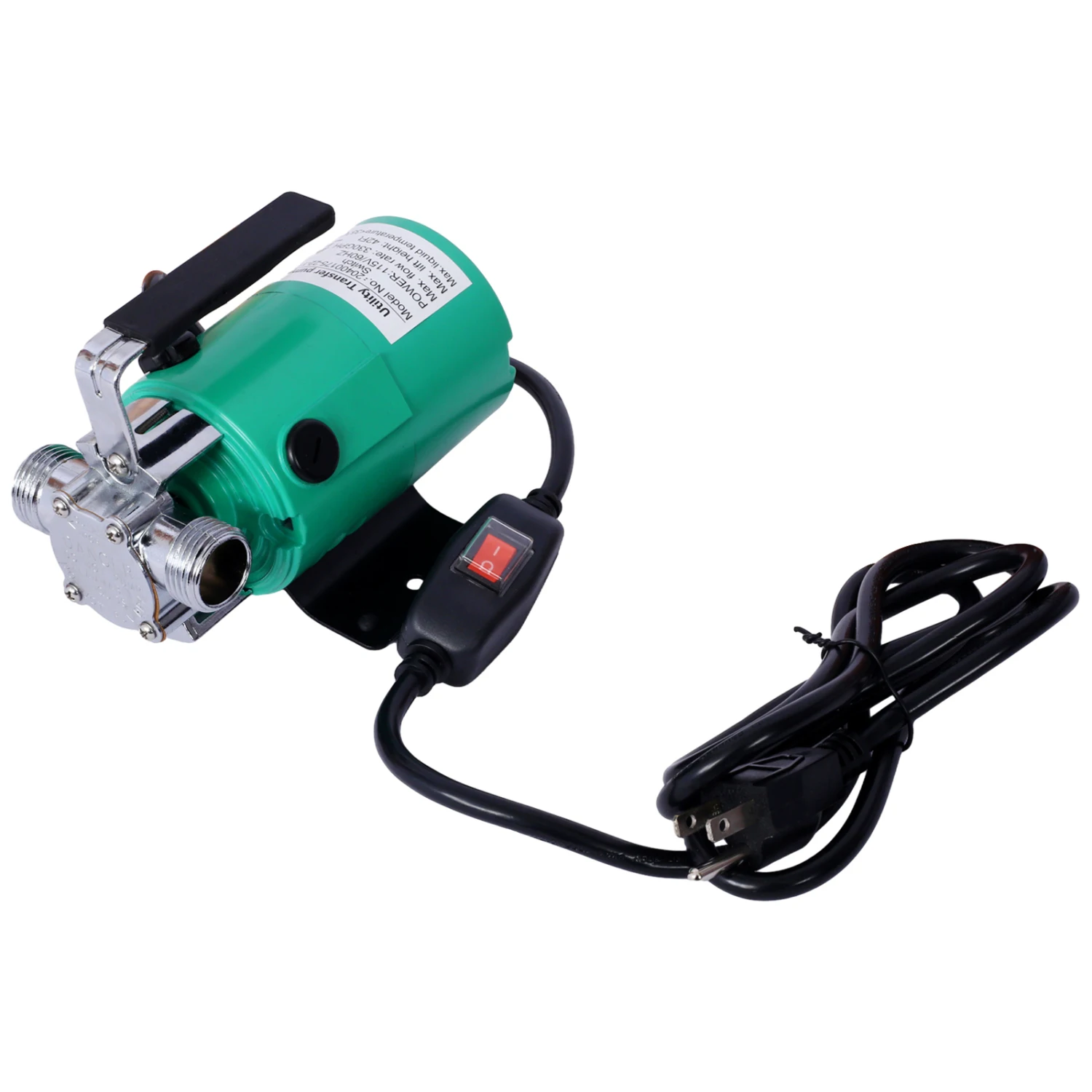 

Water Transfer Pump, 115V 330 Gallon Per Hour - Portable Electric Utility Pump with ON/OFF Switch and 6' Water Hose Kit - Remove