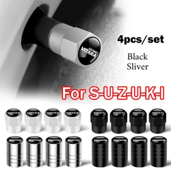 4PCS Metal Dustproof Caps Car Wheel Tire Valve Stem Covers for Suzuki Swift Jimny Vitara Grand Vitara Samurai IGNIS SX4 Baleno