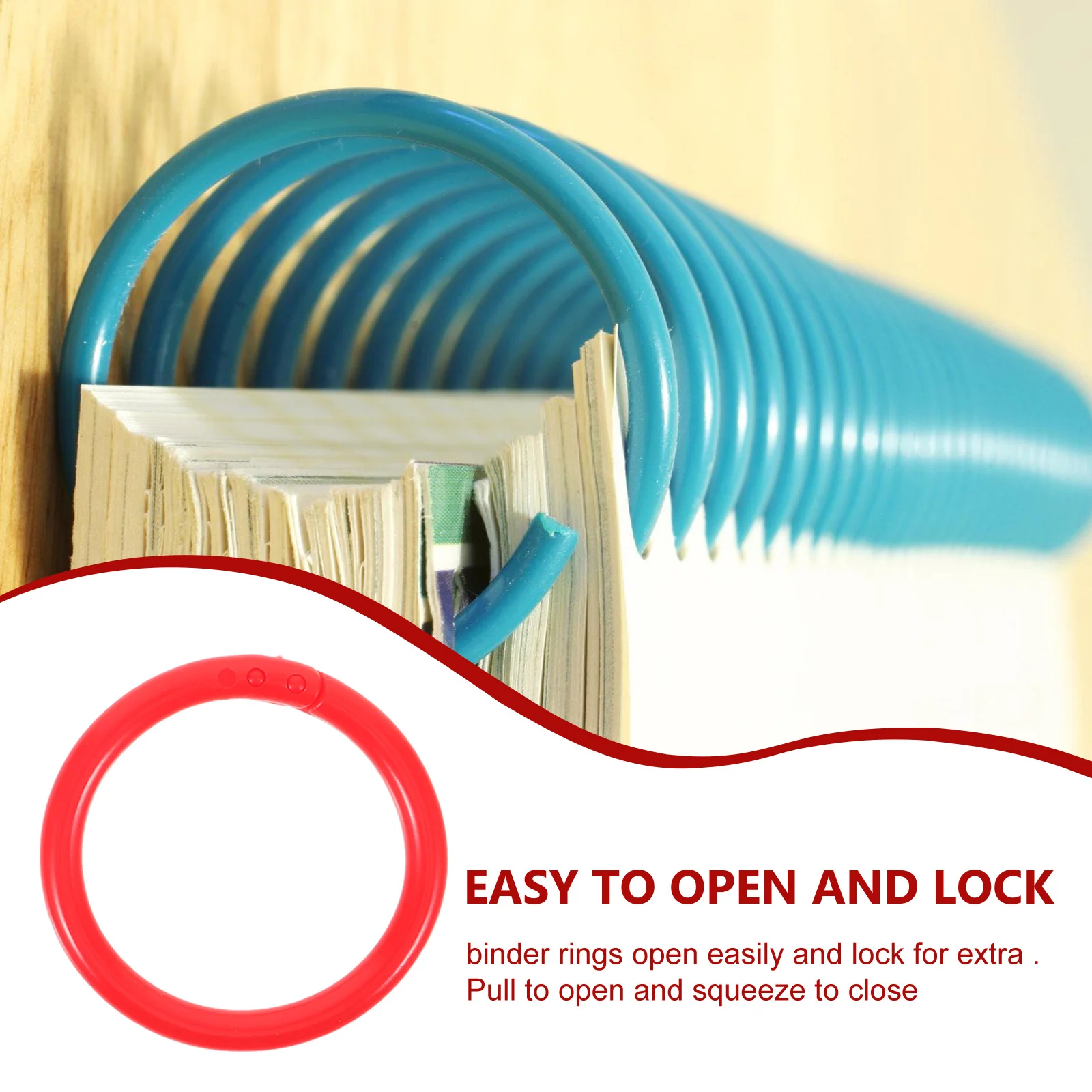 100 Stuks Flexibele Bindmiddel Ringen Plastic Ring Clips voor Indexkaarten Flash Kaarten Bindmiddel Boek DIY Planner Kalender Organizer