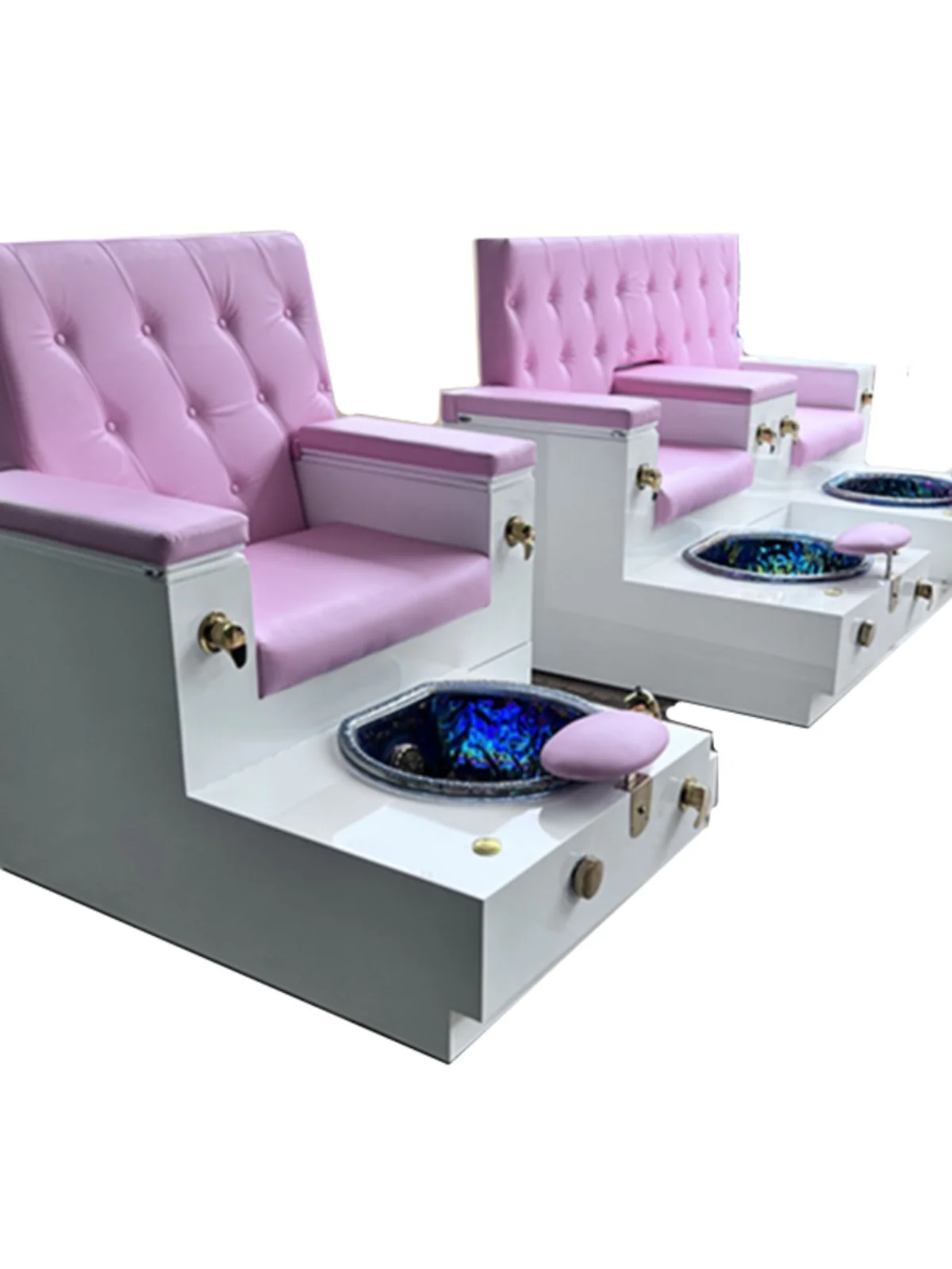 Multifunctional foot bath manicure sofa with sink can soak hands with surf lights.