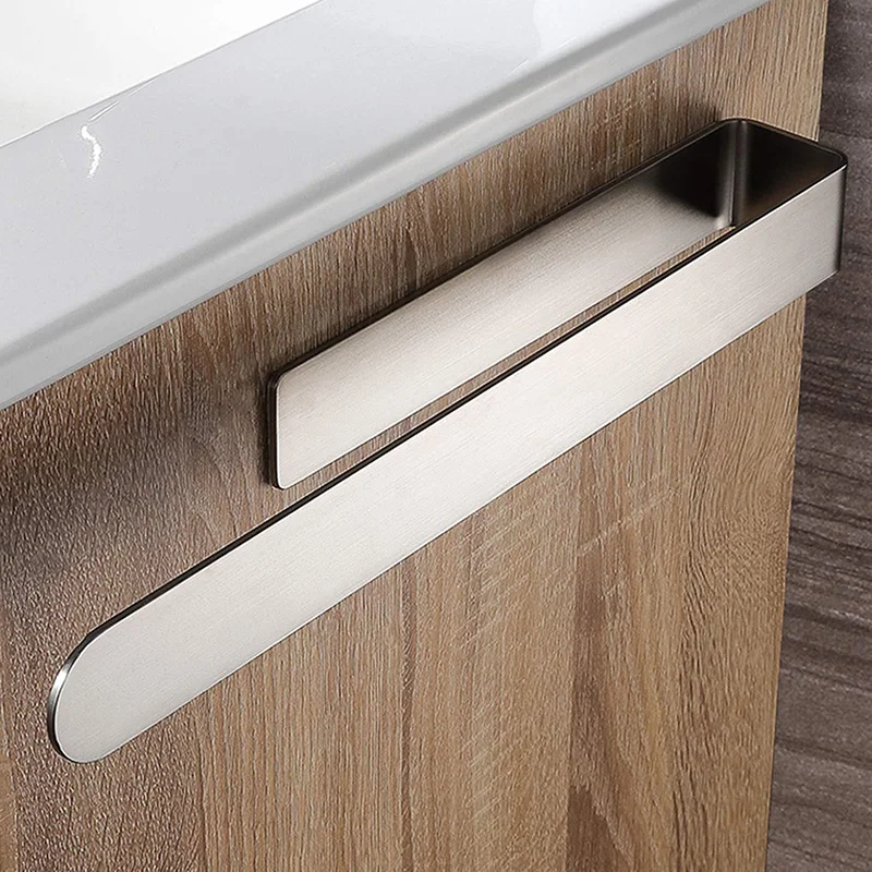 New Towel Rack Non-punched Towel Rack Bathroom Rack Self-adhesive Bathroom Kitchen Towel Hand Towel Rack Household Items Towel