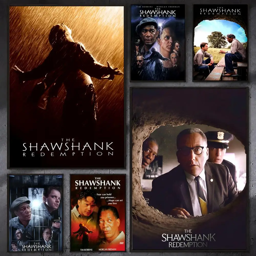 The Shawshank Redemption Art DIY Sticky Poster HD Quality Wall Art Retro Posters For Home Room Wall Decor Kawaii Room Decor