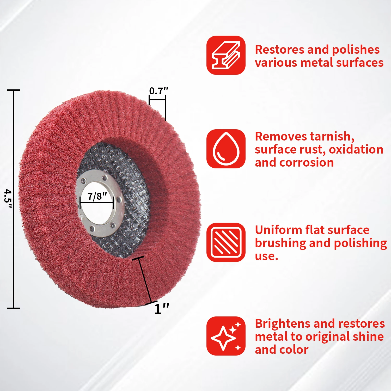 SIFANG 2/5/10pcs 115mm Nylon Fiber Flap Polishing Wheel Disc 320 Grit For Angle Grinder For Wood Metal Buffing