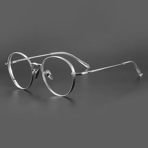 Imagen 1 del producto Gafas de moda FIRADA, gafas Retro de lujo de titanio puro, montura redonda cómoda para gafas graduadas para hombres y mujeres 30001-C