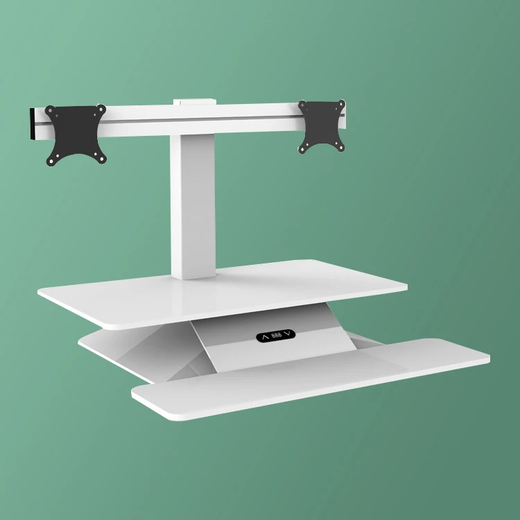 Supply Electric Office Height Adjustable Sit Stand Desk Riser Converter Computer Desk