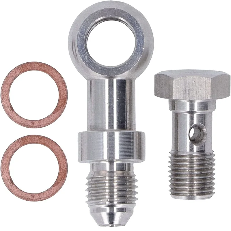 Turbo Oil Feed Banjo Bolt Kit M12x1.25mm For Mitsubishi EVO 1~10 4G63T 4B11T For Journal Bearing Turbo Oil Feed