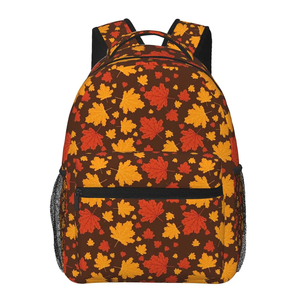 

Cartoon Autumn Maple Leaf Pattern Student Backpack School Bag Hiking Travel Daypack for Boys Girls Fashion Bookbag Shoulder Bags