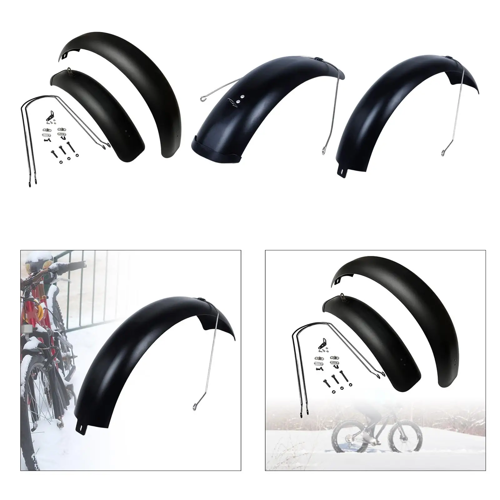 

Bike Fender Spare Parts Universal Sturdy Bicycling Mudflap Outdoor Bike Mudguard for 20x5.0inch Mountain Bikes Road Bikes