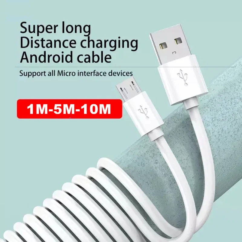 10m Extended Long Micro USB Charging Cable For Camera Android Smart Phone WiFi Webcam Driving Recorder Android Extension Cable