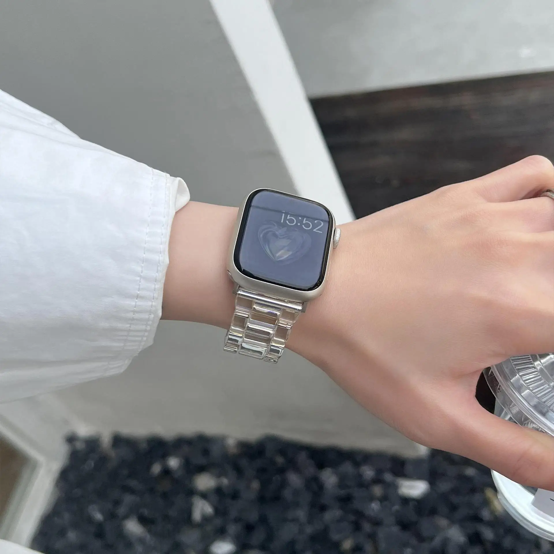 Transparentes Armband für Apple Watch 44mm 45 46 49 38 40 41 42mm Buntes Armband für iWatch Series 12 11 10 9 8 7 6 5 4 SE – Detail 24