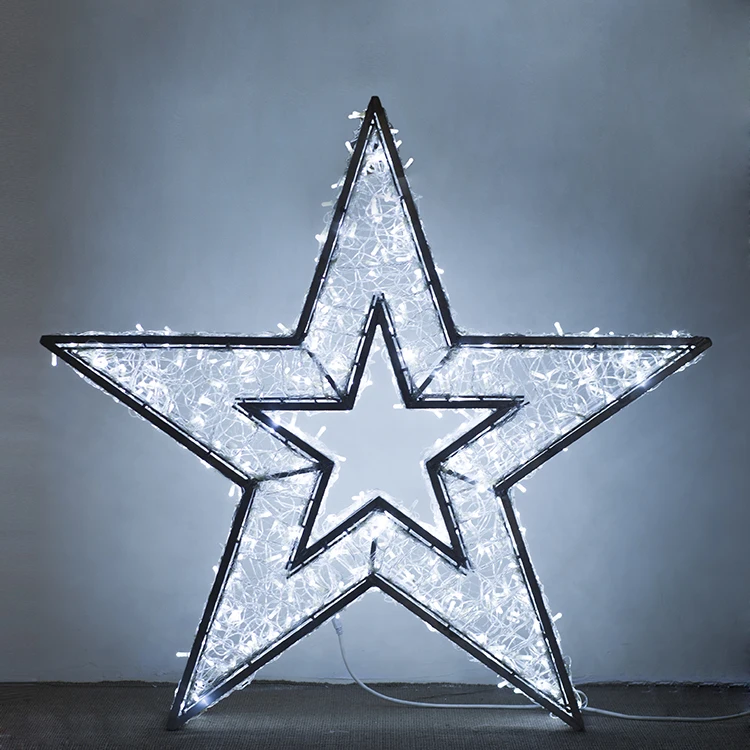 LED Five-Pointed Star Outdoor IP65 Waterproof Christmas Pendant Lamp Holiday Decoration Landscape Lighting