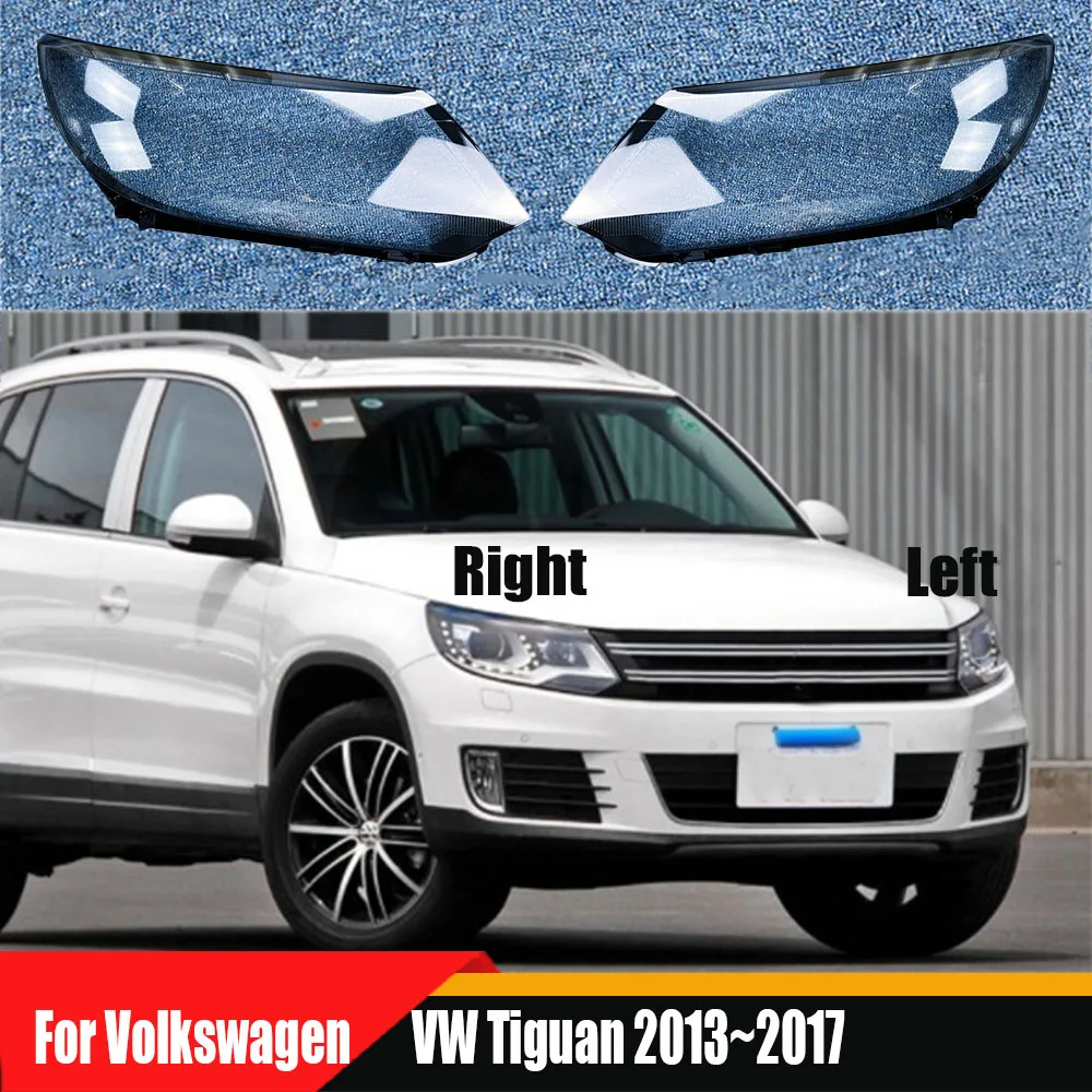 

For Volkswagen VW Tiguan 2013 2014 2015 2016 2017 Headlight Cover Transparent Lamp Shell Replace Original Lampshade Plexiglass