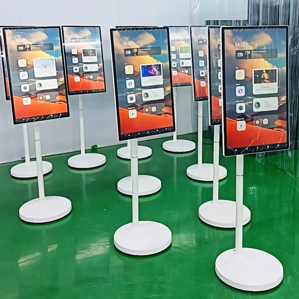 

Movable Touch Screen Monitor Floor Standing Android Wireless Portable Smart Tv For Home Portable Tv