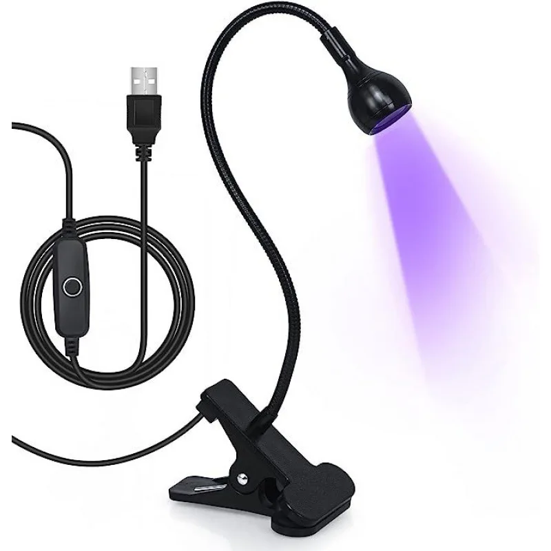 เครื่องเป่าเล็บ Light UV เล็บโคมไฟ 395nm ความยาวคลื่น Clip-on โต๊ะ Mini USB สําหรับเจลเล็บ ongle เล็บเครื่องมือ Salon