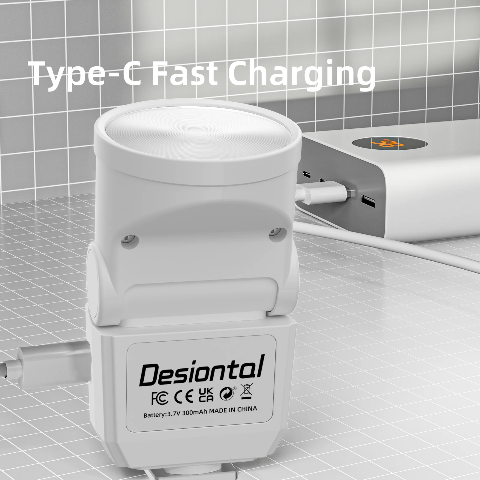 Desiontal F02 Mini Flash for DSLR Camera Standard Hot Shoe Mount TypeC Charging 6500K Compatible with Sony Canon Nikon Panasonic