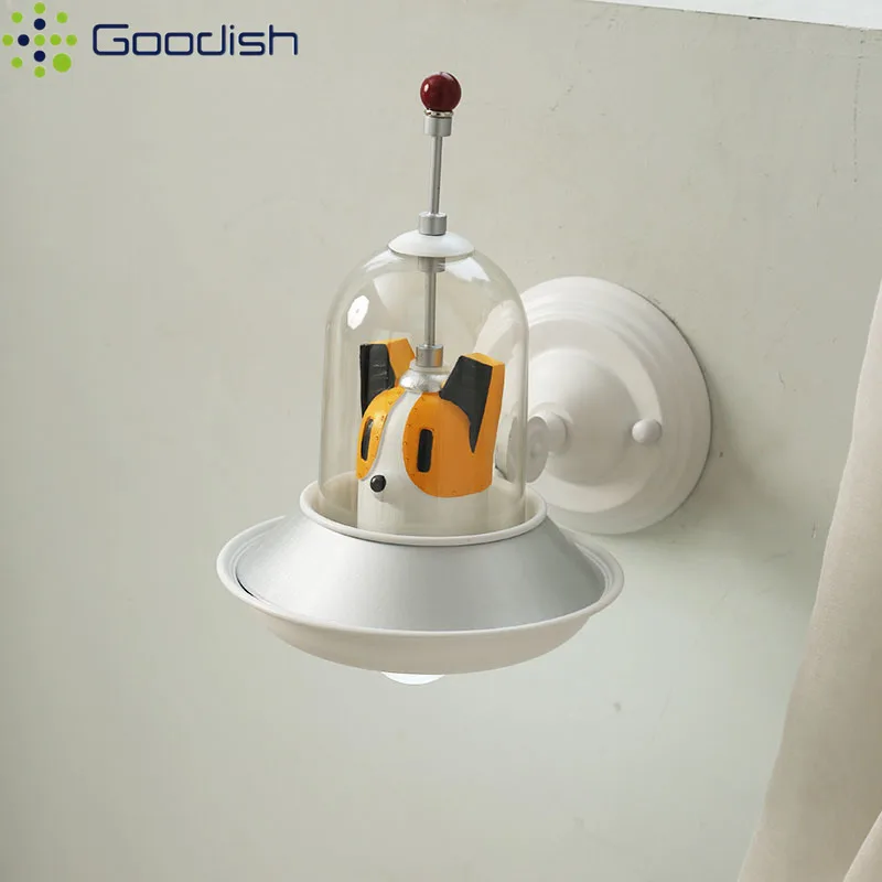 โคมไฟติดผนัง LED รูปทรงยูเอฟโอ สไตล์นอร์ดิก โมเดิร์น สร้างสรรค์ เหมาะสำหรับเด็ก ตกแต่งบ้าน ห้องนอน ทางเดิน บาร์ ห้องรับประทานอาหาร