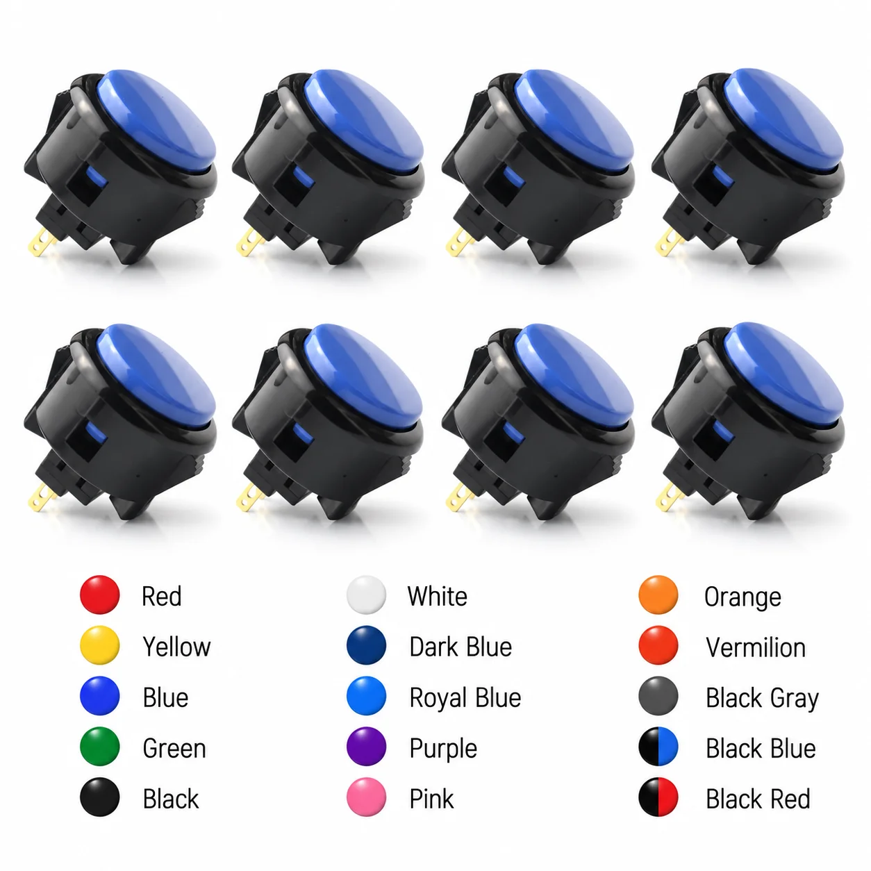 8PCS Original SANWA OBSF-30 30mm Arcade Push Buttons for Joystick Arcade Game Machine Pandora Box Raspberry Pi