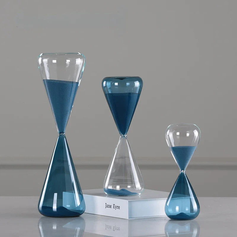 Home 10 minute Blue Sand Hourglass Home porch Soft decorations Half hour timer ornaments