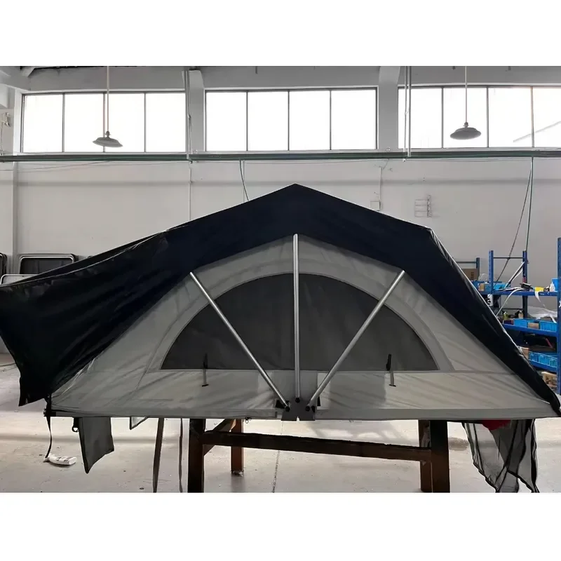2 Person 1.4M Compact Curved Soft Shell Rooftop Tent Foldable Car Roof Tent for Outdoor Camping Overlanding