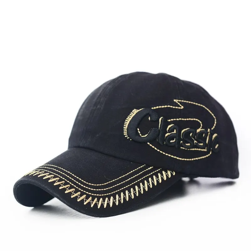 Korean Version Trendy New Spring Men'S Baseball Cap Washed Old Hat Vintage Letter Three-Dimensional Embroidered Visor Hat image 6