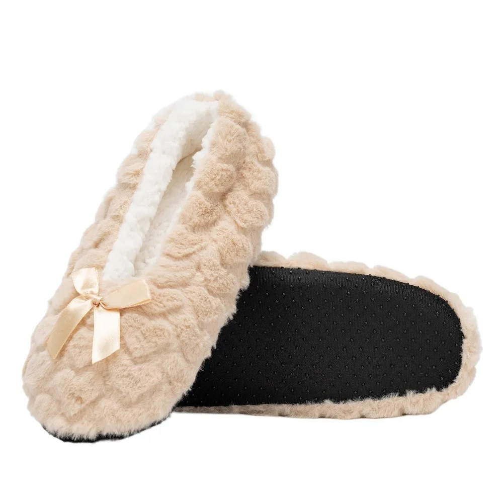 

Simple Anti-slip Winter Floor Socks Heart Warm Thicken Plush Socks Soft Thermal Bow Sleeping Socks Fall/Winter