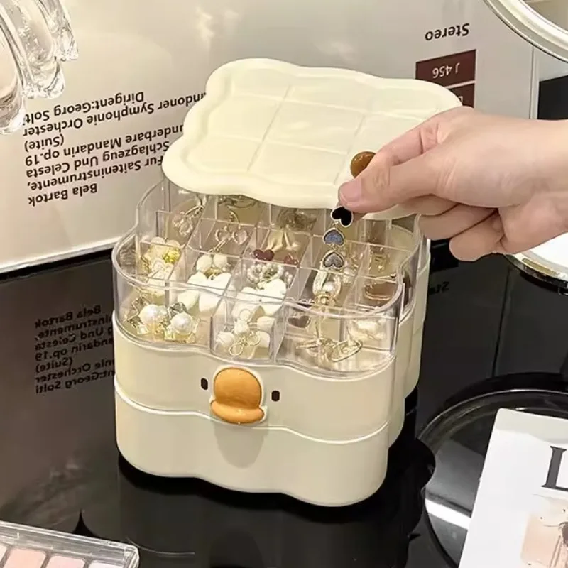 

Rotating Jewelry Box Exquisite Hair Accessories Jewelry Earring Box Ring Necklace Earrings Earrings Earrings Cute Storage