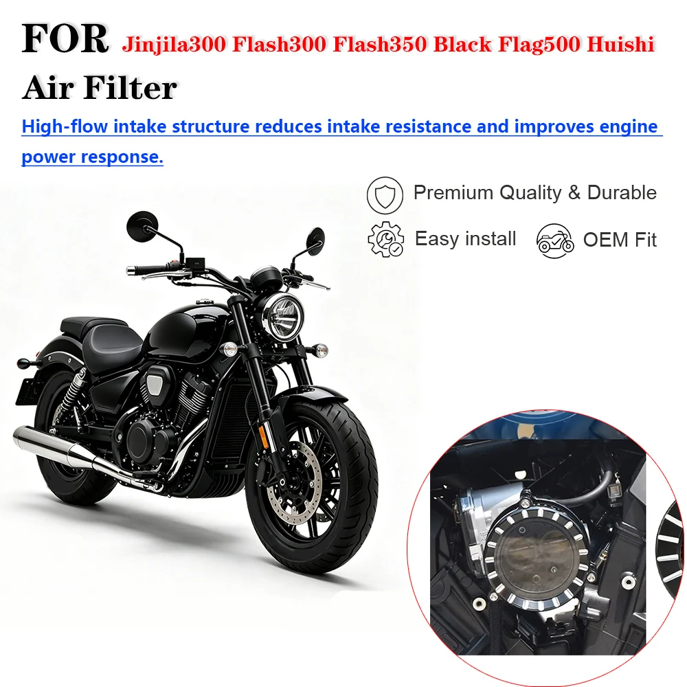 Transparent Air Filter Modification Parts for Benelli Jinjila 300, Flash 300, Flash 350, Black Flag 500, Huishi, Motorcycle High