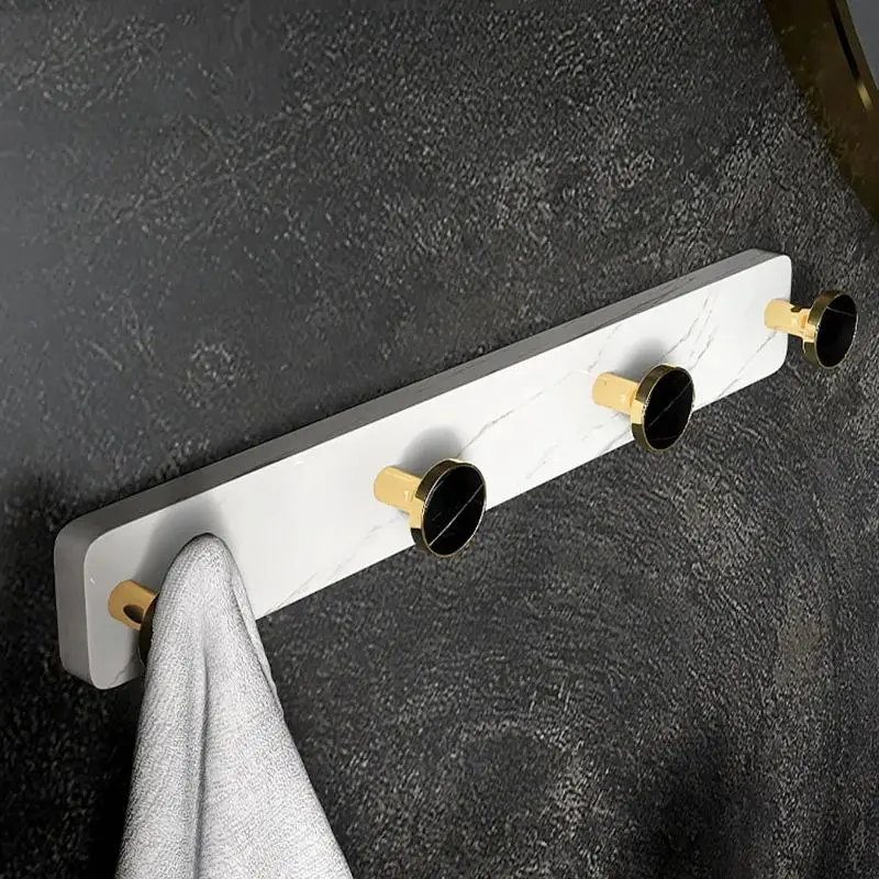 marble-bathroom-hook-toilet-towel-rack-wall-hanging-door-back-hook-robe-hooks-black-white-shower-hook-rack-bathroom-accessories