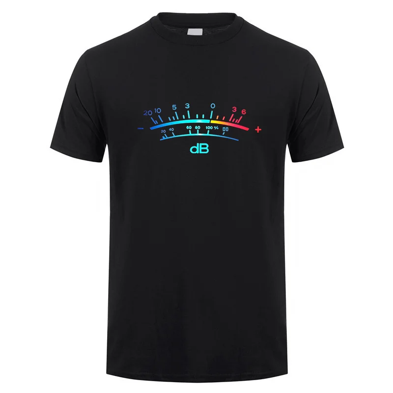 Vu Meter For Audio Technicians And Sound Engineers T Shirt Men Streetwear Tops Short Sleeve Cotton T-shirt Man Clothes DY-146