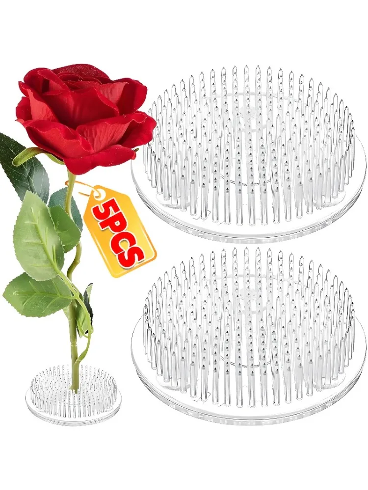 1/3/5 pièces Transparent Ikebana support de tige rond support d'arrangement de fleurs bricolage support de fixation de fleurs pour Vases décor Floral Pot