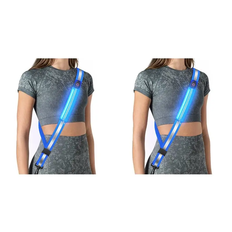 【anniversary-sale】2x-ceinture-reflechissante-a-led-pour-la-marche-nocturne-ceinture-de-course-a-led-rechargeable-pour-les-coureurs-et-les-marcheurs-bl