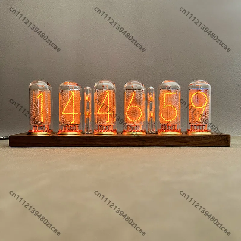 Vintage DGM01 Glow Tube Clock Bluetooth Control Large Digital Tube Timepiece Similar to IN18 for Desktop