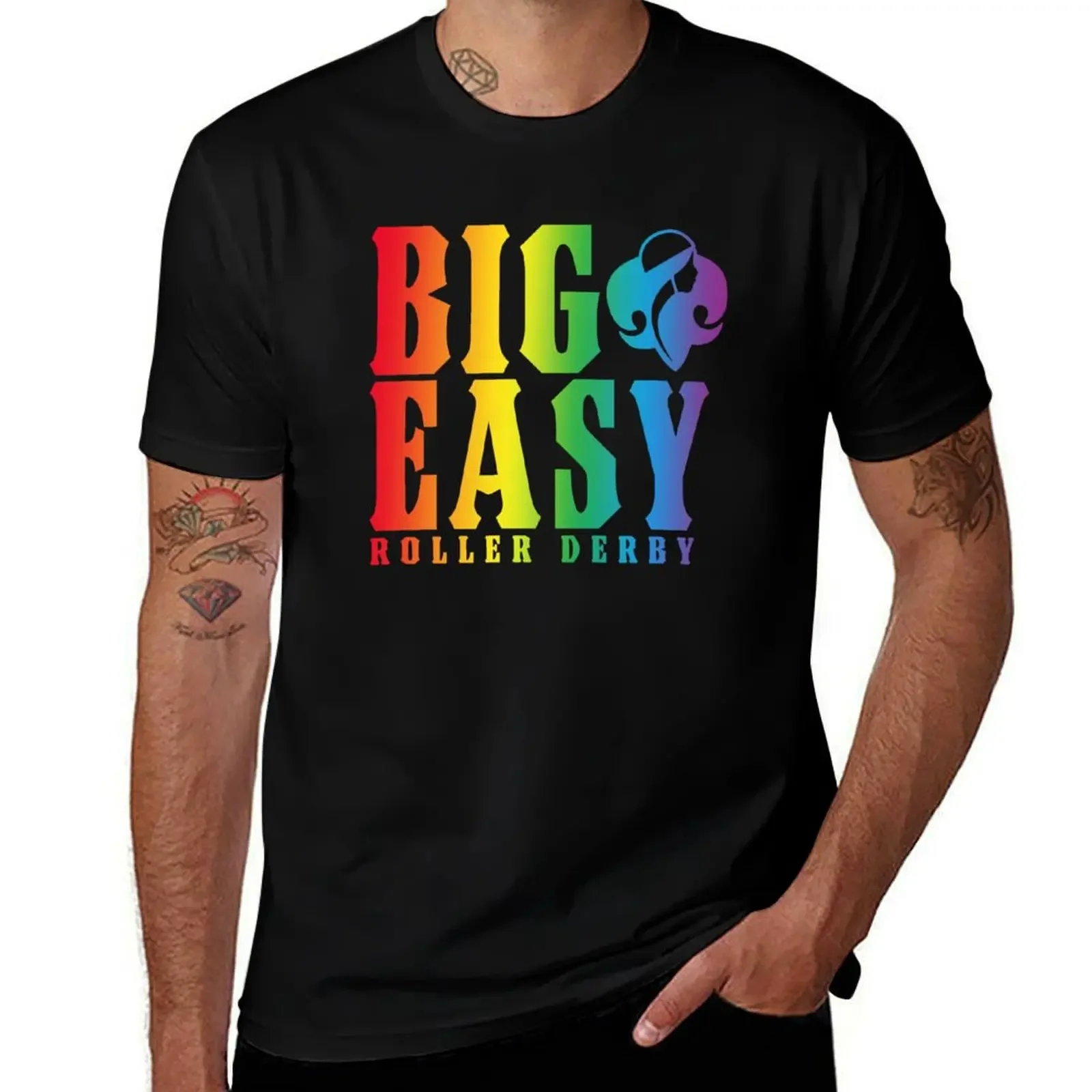 Big Easy Roller Derby Pride T-Shirt man t shirt T-shirts oversize summer clothes boys animal print mens graphic t-shirts pack